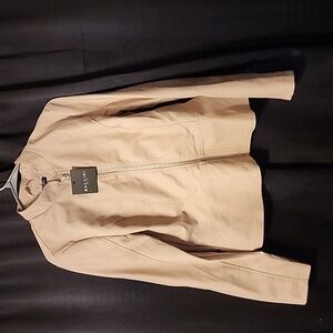 Women's size medium tan faux leather jacket